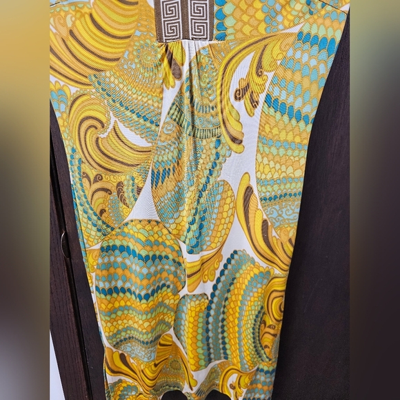 Trina Turk Retro 60’s Psychedelic Swirling Stretch Knit Silk Mini Dress Sz 8 - Picture 2 of 6
